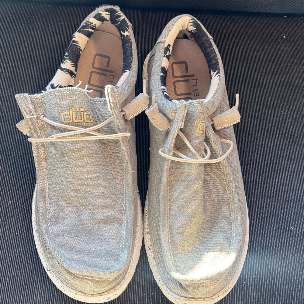 Hey Dude Light Gray/Tan Slip-On Shoes